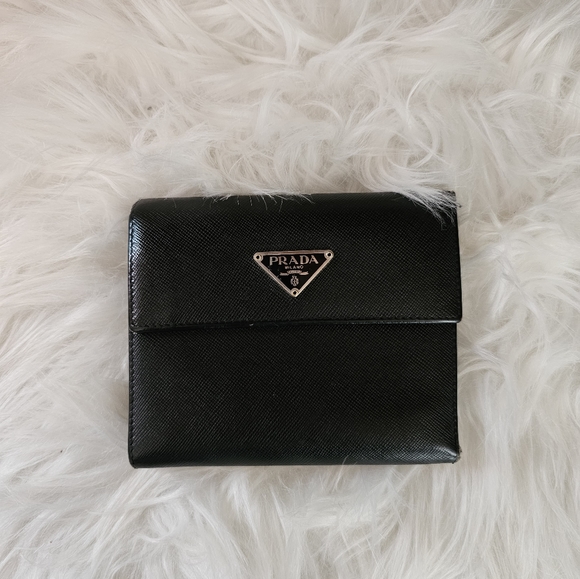 Prada Handbags - Authentic Prada Black Trifold